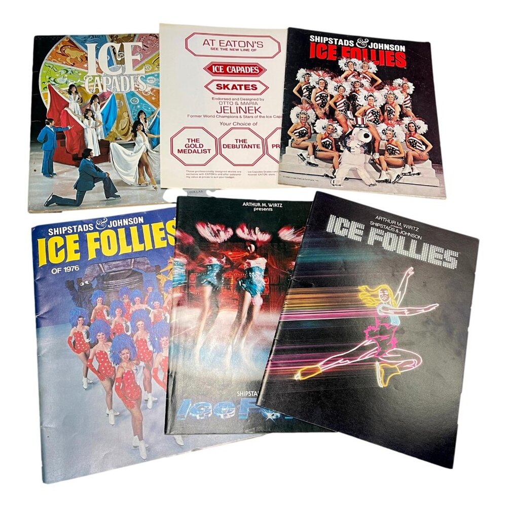 Ice‎ Capades Ice Follies Lot 5 Souvenir Brochure 1970s Canada Figure Skating